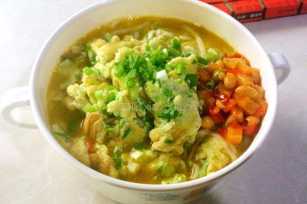 多汁青椒鸡蛋面