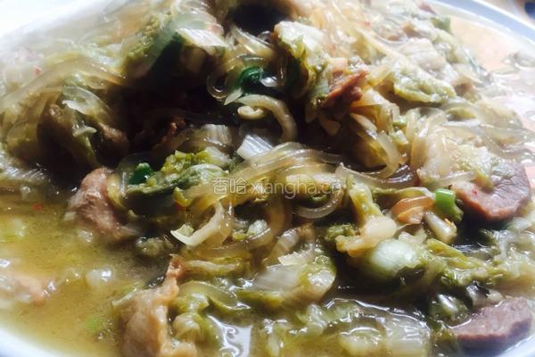 酸菜猪肉炖粉条的做法图解11