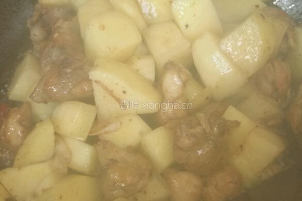 土豆烧鸡腿的做法图解7