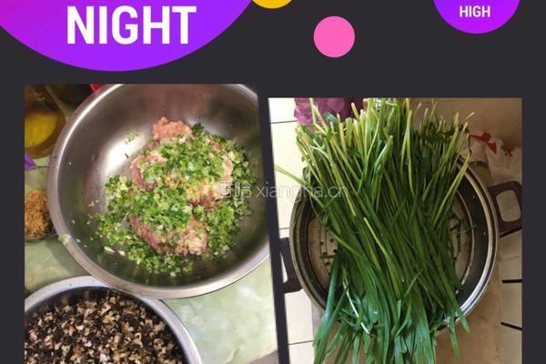 韭菜香菇木耳肉饺子的做法图解2