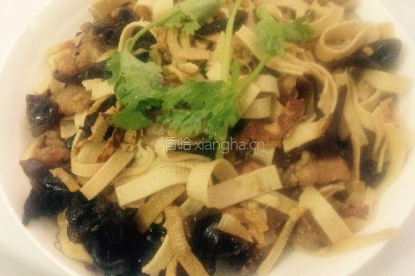 豆干炒肉的做法图解5