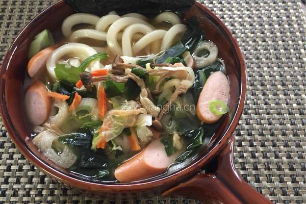 日系野菜乌冬面的做法图解8