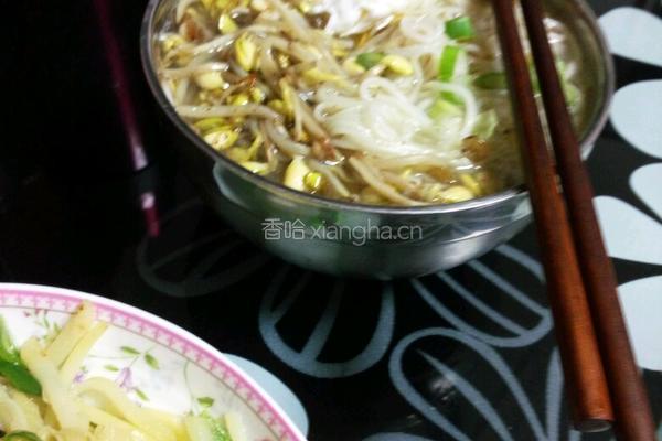 豆芽面的做法图解4