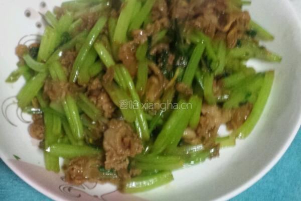 芹菜炒肉的做法图解7