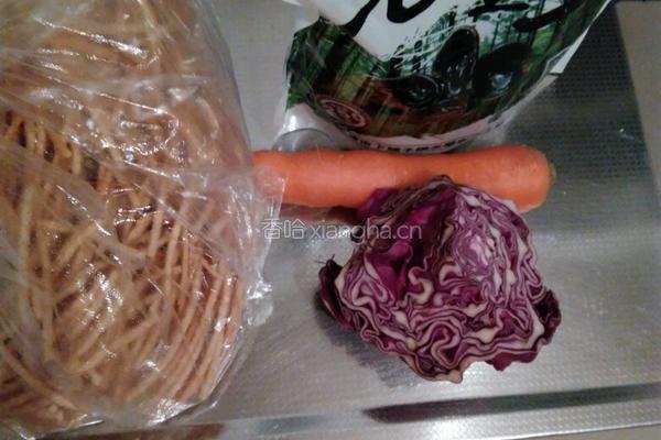杂蔬馓子发面饼的做法图解1