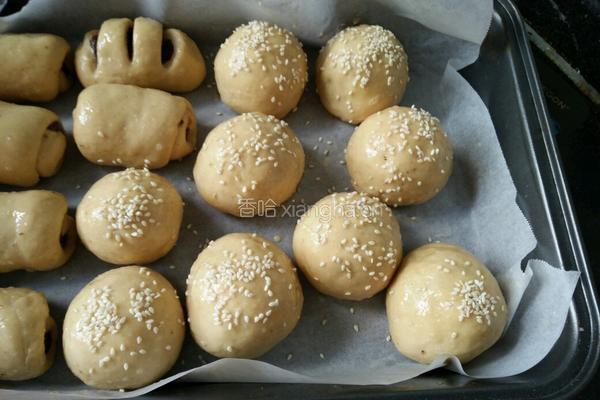 全麦小面包(豆沙馅)的做法图解12
