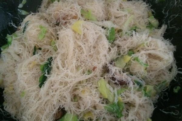 炒米粉（炒米线）的做法图解4