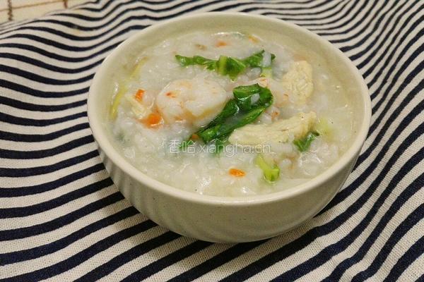 鲜虾鸡肉蘑菇粥的做法图解7