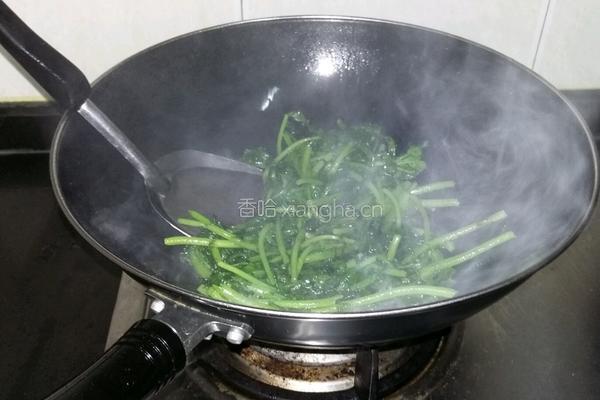 炒蓬蒿菜的做法图解5
