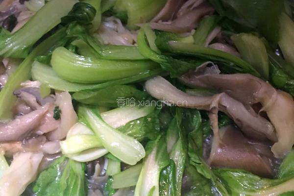 蘑菇小油菜的做法图解4