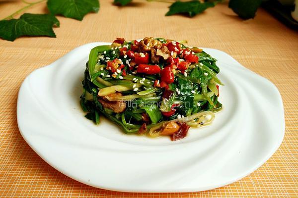 凉拌菠菜的做法图解8