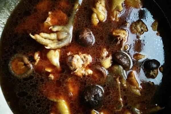 香菇烧鸡的做法图解4
