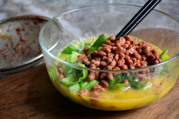 盐豆煎鸡蛋的做法图解4