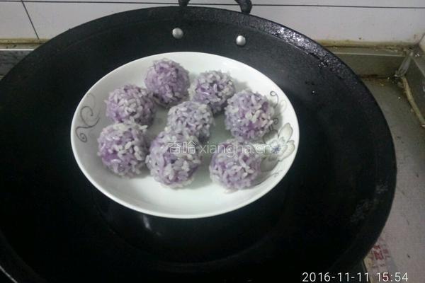 紫薯糯米丸的做法图解9