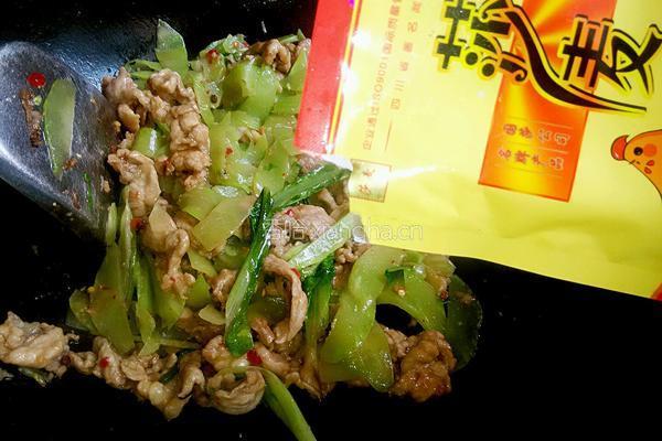 青笋炒肉片的做法图解8