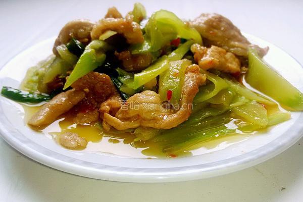青笋炒肉片的做法图解9