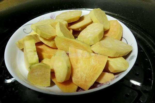 香煎红薯糯米饼的做法图解2