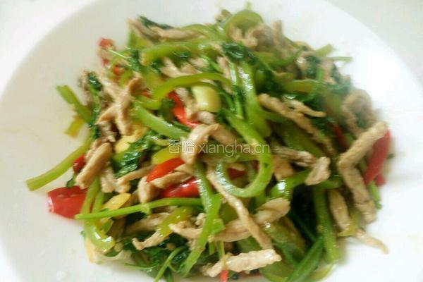 香菜炒肉丝的做法图解7