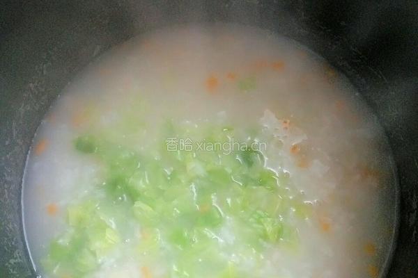 蔬菜虾粉粥的做法图解3