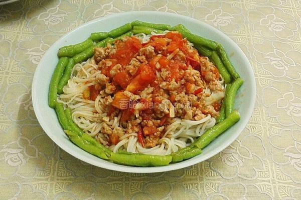 番茄肉碎拌面