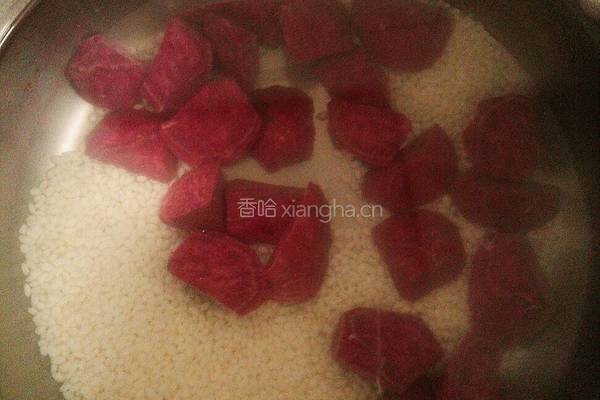 紫薯糯米粥的做法图解4