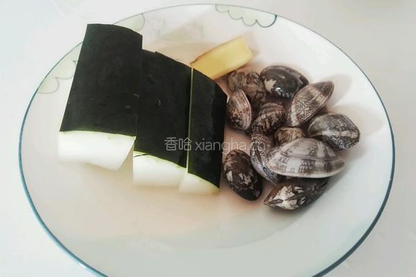 冬瓜花蛤汤的做法图解1