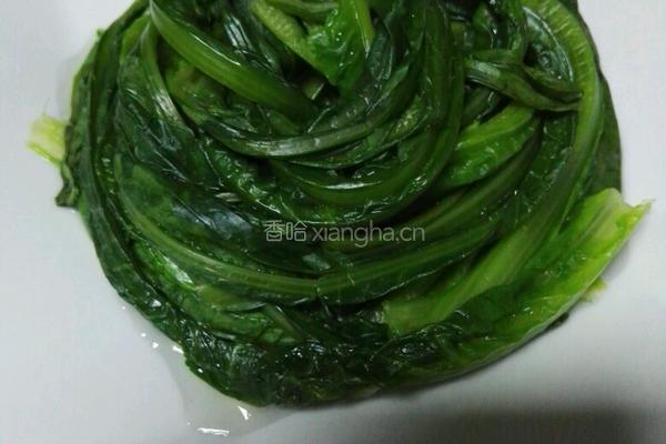 白灼油麦菜的做法图解4