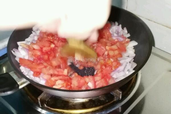 鸡肉番茄芝士焗饭的做法图解4