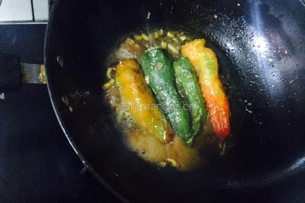 肉酿青椒的做法图解12