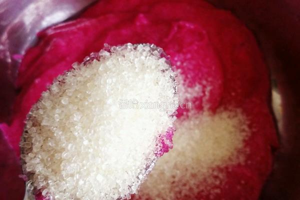 火龙果皮蒸蛋糕（半成品）的做法图解6
