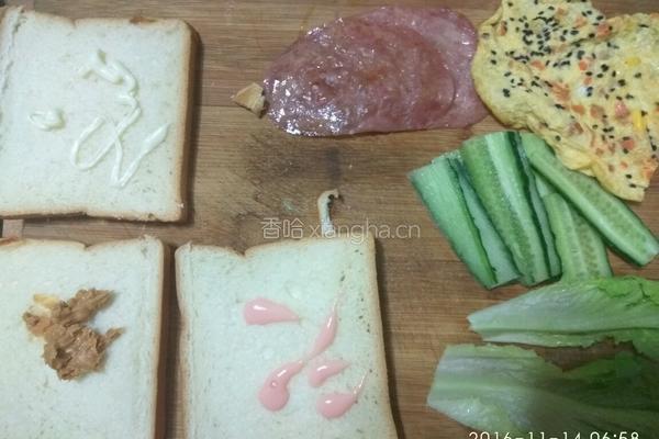 自制三明治的做法图解4