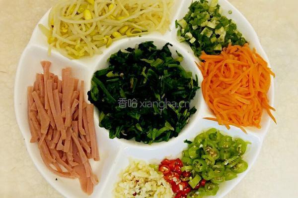 菠菜拌豆芽的做法图解5