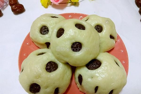金钱黑米面豆沙包的做法图解13
