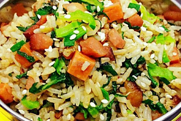 芥菜腊肉炒饭的做法图解19