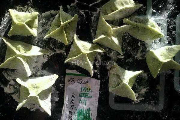 韭菜青汁饺子的做法图解4