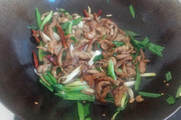 蒜苗粉条炒肉丝的做法图解5