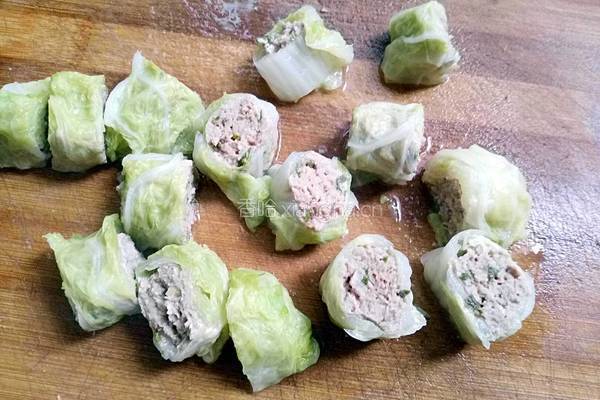 肉酿白菜卷的做法图解13