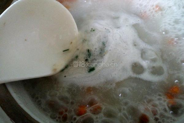 蔬菜猪肝粥的做法图解12