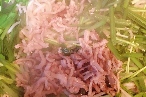 肉丝手掐菜的做法图解8