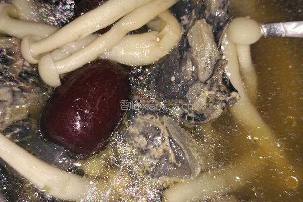 茶树菇红枣乌鸡汤的做法图解7