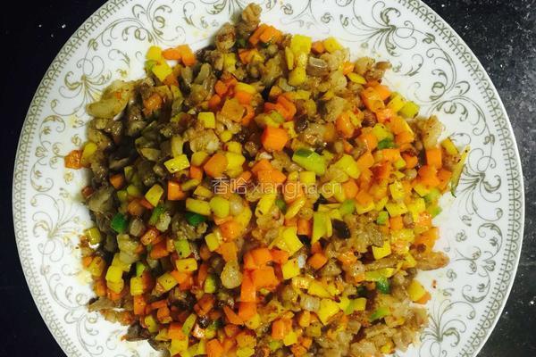 胡萝卜羊肉粒的做法图解5