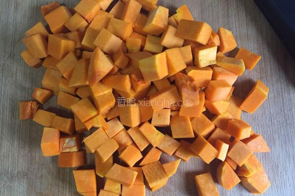 南瓜糯米芝麻饼的做法图解2
