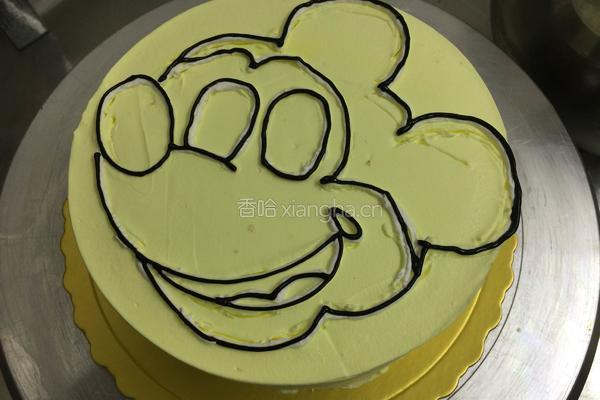 米奇卡通蛋糕的做法图解7
