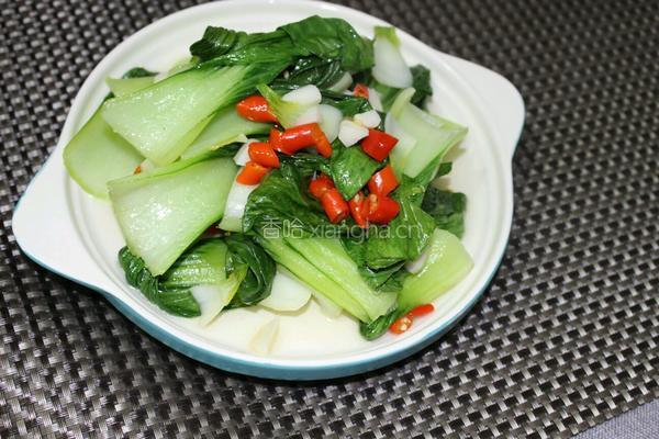家常炒青菜的做法图解6