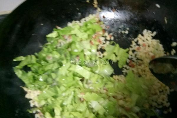 火腿生菜蛋炒饭的做法图解7