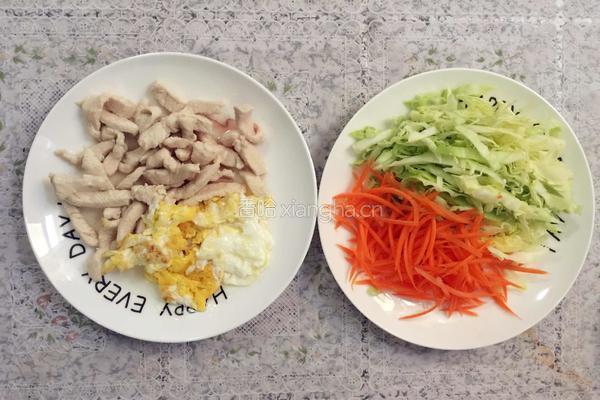 鸡肉时蔬炒饼的做法图解2