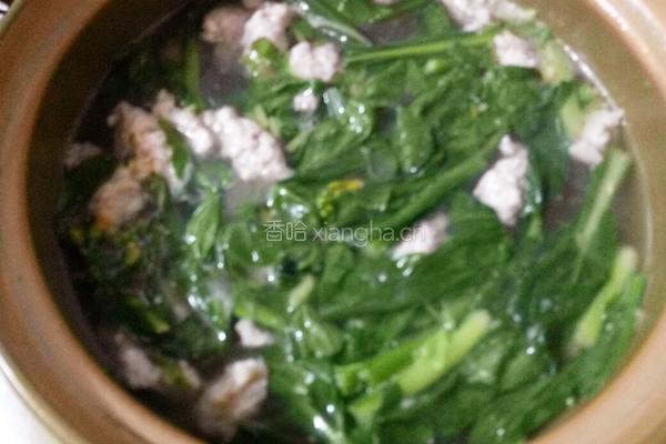 青菜肉末汤的做法图解7