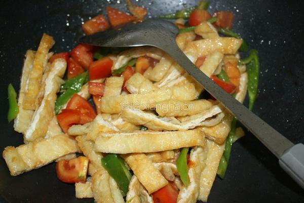 家常炒豆腐皮的做法图解7