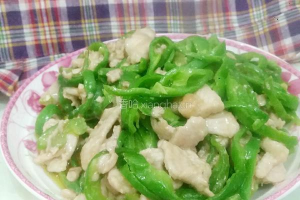 青椒炒肉的做法图解1