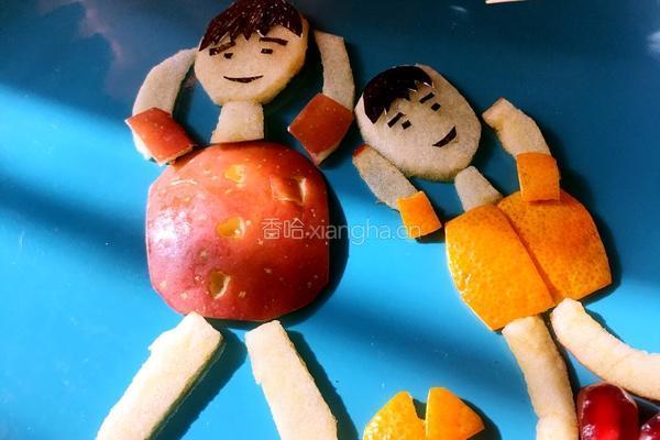 创意童趣果蔬拼盘（哥俩好）的做法图解6